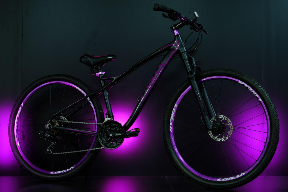 Lorak Glory 2000 Матовый Чёрный/Фиолетовый рама 15 (на рост 141-160)